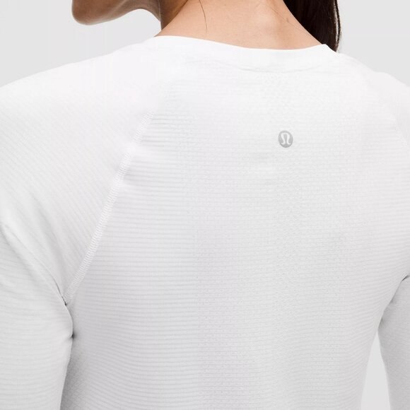 NWT Lululemon White Swiftly Tech Long Sleeve Shirt 2.0 - Waist Length, Size 6 - Picture 4 of 10